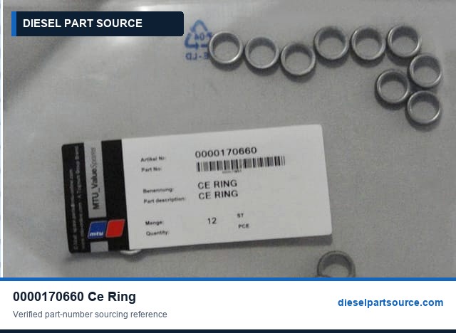 MTU 396 Parts | 0000170660 | CE RING