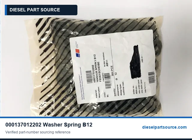 MTU 956/1163 PARTS | 000137012202 | WASHER SPRING B12