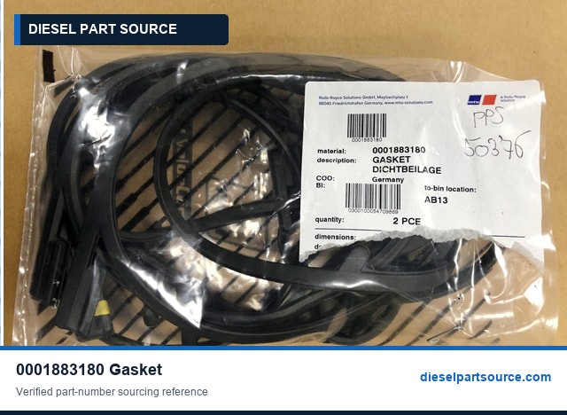 MTU 595 Parts | 0001883180 | GASKET