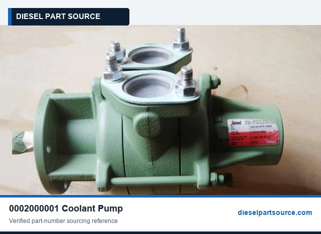 MTU 183 Parts | 0002000001 | COOLANT PUMP