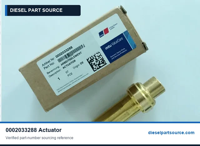 MTU 396 PARTS | 0002033288 | ACTUATOR