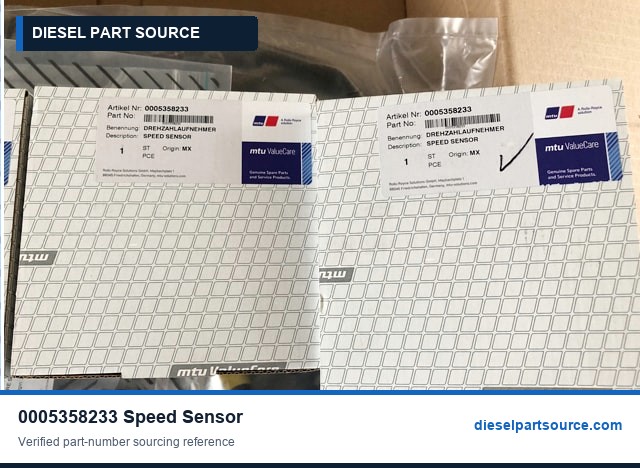 MTU 2000 Parts | 0005358233 | SPEED SENSOR