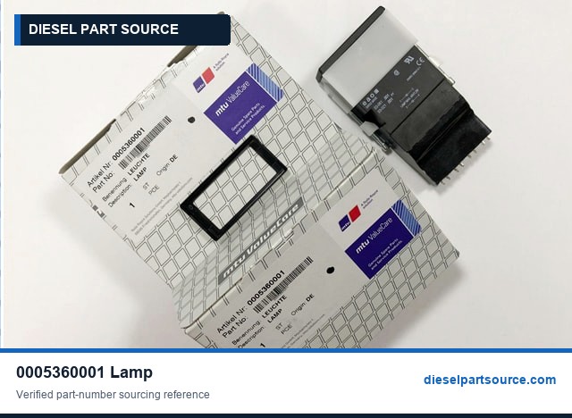 MTU 12V / 20V 956 Diesel Engine Parts | 0005360001 | LAMP