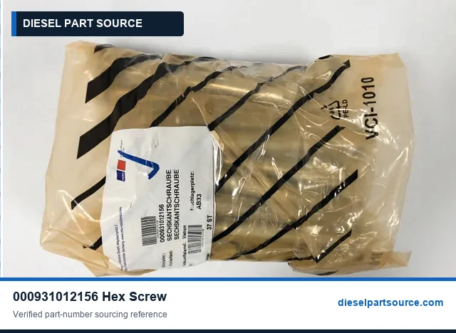 MTU 956/1163 PARTS | 000931012156 | HEX SCREW