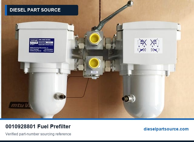 MTU 396 Parts | 0010928801 | FUEL PREFILTER