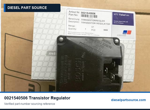 MTU 396 Parts | 0021540506 | TRANSISTOR REGULATOR