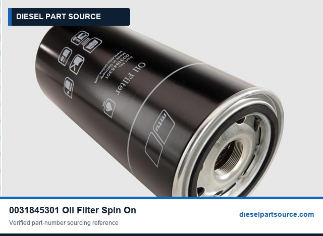 MTU 2000 Parts | 0031845301 | OIL FILTER SPIN-ON