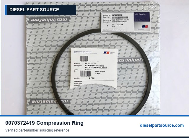 MTU 595 Parts | 0070372419 | COMPRESSION RING