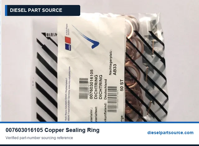 MTU 956/1163 PARTS | 007603016105 | COPPER SEALING RING