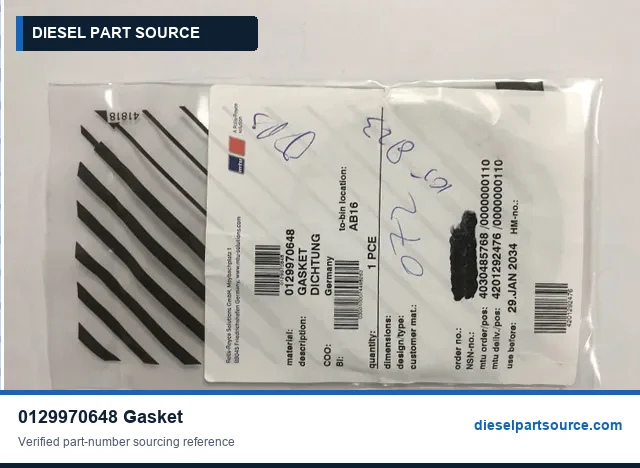 MTU 956/1163 PARTS | 0129970648 | GASKET