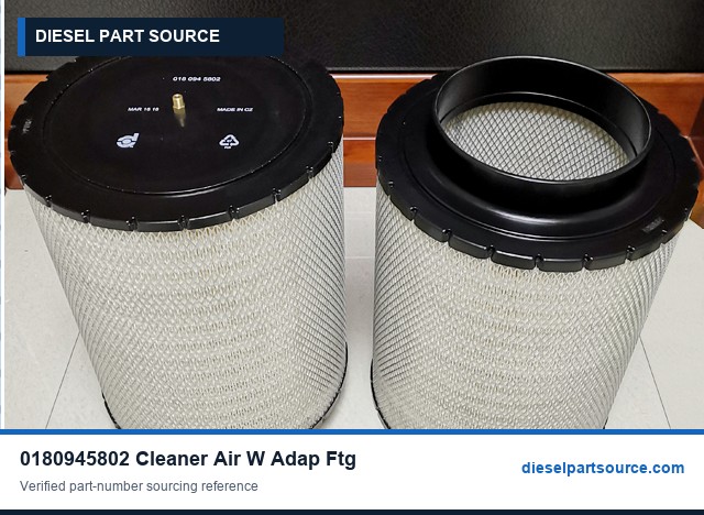 MTU 2000 Parts | 0180945802 | CLEANER AIR W/ADAP FTG