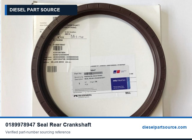 MTU 956 Parts | 0189978947 | SEAL REAR CRANKSHAFT