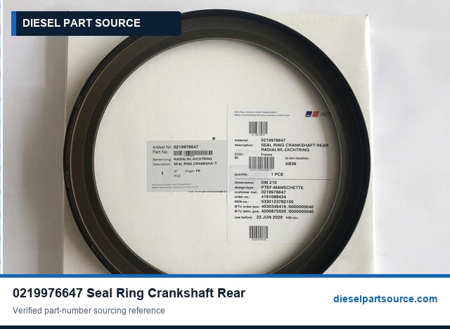 MTU 4000 Parts | 0219976647 | SEAL RING CRANKSHAFT REAR