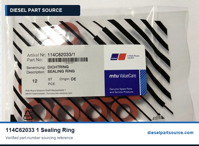 MTU 956/1163 Parts | 114C62033/1 | SEALING RING