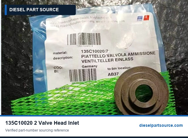 MTU 538 Parts | 135C10020/2 | VALVE HEAD INLET