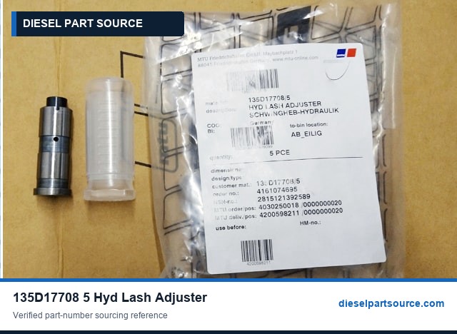 MTU 538 Parts | 135D17708/5 | HYD LASH ADJUSTER