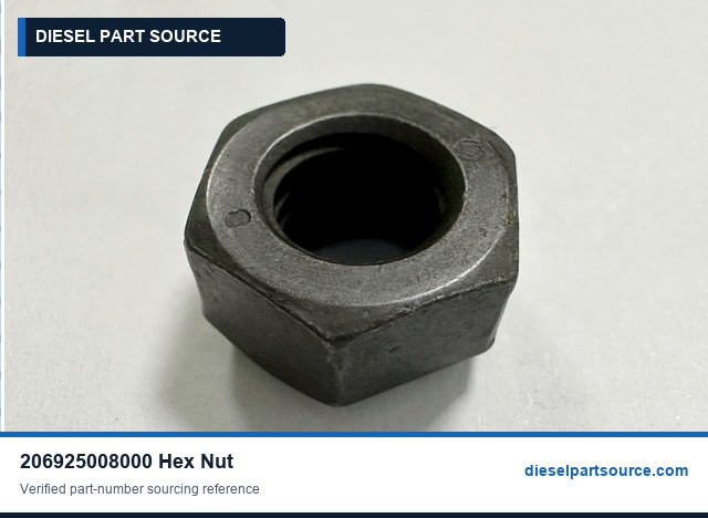 MTU 1163 Parts | 206925008000 | HEX NUT