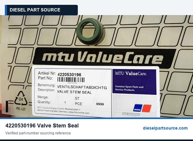 MTU 183 Parts | 4220530196 | VALVE STEM SEAL