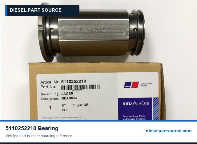 MTU 396 Parts | 5110252210 | BEARING