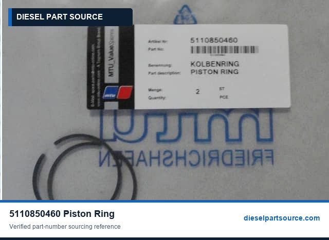 MTU 396 Parts | 5110850460 | PISTON RING