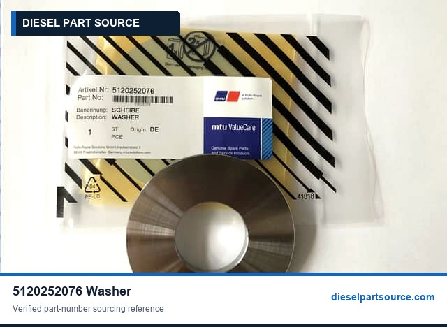 MTU 1163 Parts | 5120252076 | TURBOCHARGER ZR210 WASHER