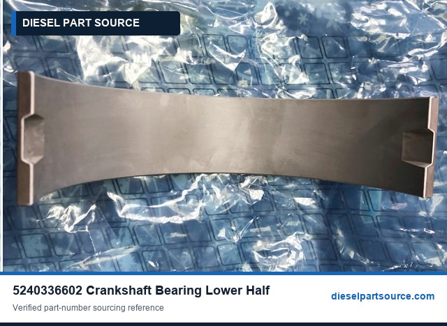 MTU 4000 Parts | 5240336602 | CRANKSHAFT BEARING LOWER HALF