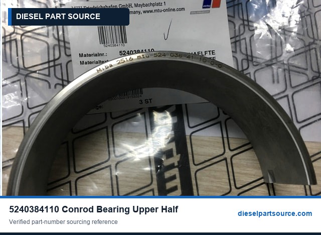 MTU 4000 Parts | 5240384110 | CONROD BEARING UPPER HALF