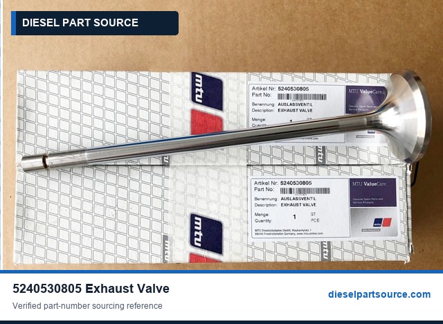 MTU 4000 Parts | 5240530805 | EXHAUST VALVE