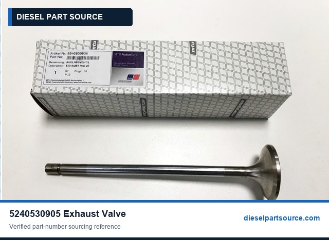 MTU 4000 Parts | 5240530905 | EXHAUST VALVE
