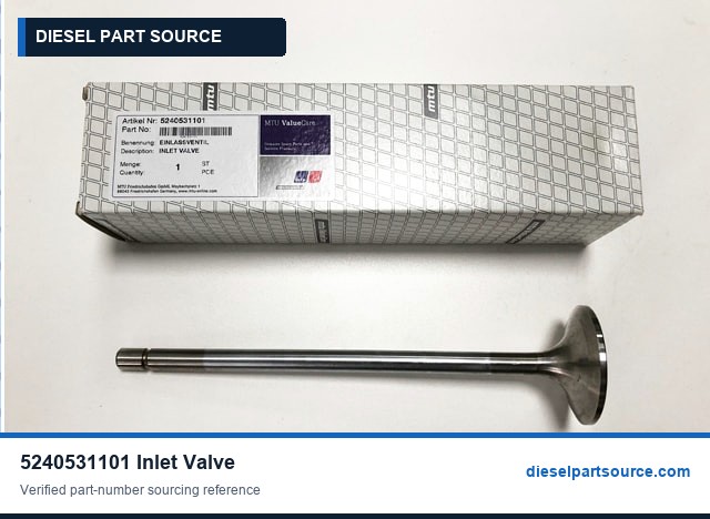 MTU 4000 Parts | 5240531101 | INLET VALVE