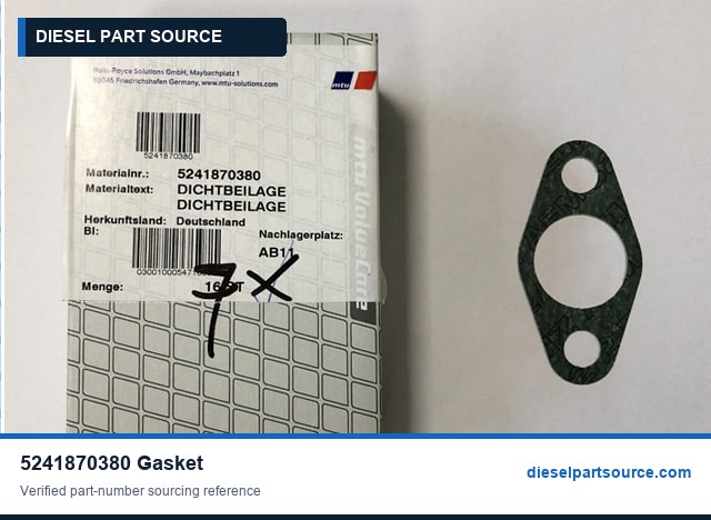 MTU 4000 Parts | 5241870380 | GASKET