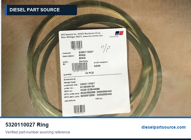 MTU 2000 Parts | 5320110027 | RING