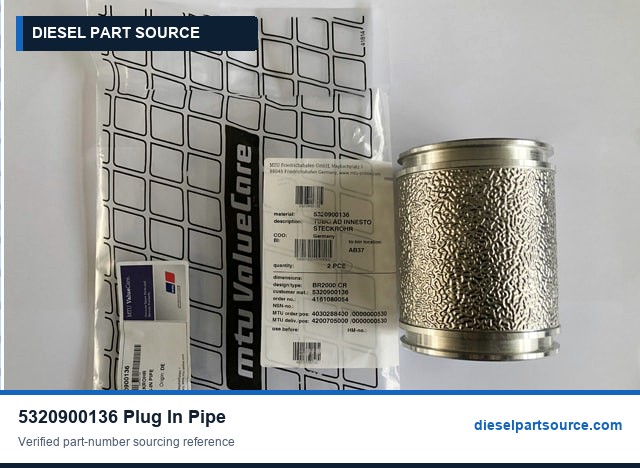 MTU 2000 Parts | 5320900136 | PLUG-IN PIPE