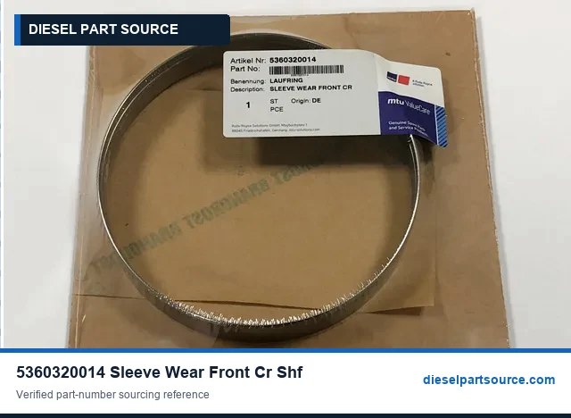 MTU 2000 PARTS | 5360320014 | SLEEVE WEAR FRONT CR SHF