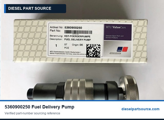 MTU 2000 Parts | 5360900250 | FUEL DELIVERY PUMP