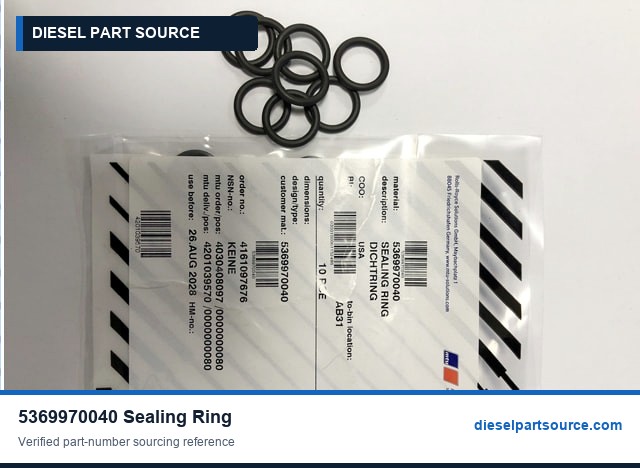 MTU 2000 Parts | 5369970040 | SEALING RING