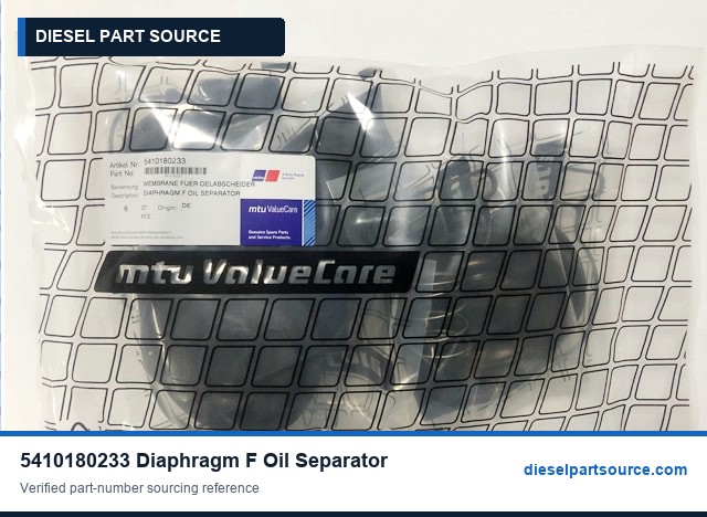 MTU 2000 Parts | 5410180233 | DIAPHRAGM F OIL SEPARATOR