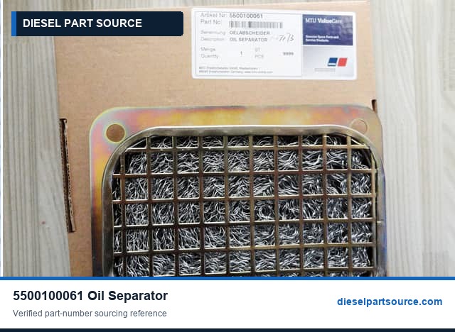 MTU 396 Parts | 5500100061 | OIL SEPARATOR