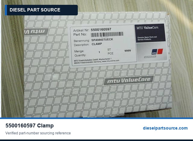 MTU 396 Parts | 5500160597 | CLAMP