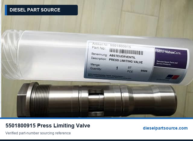MTU 396 Parts | 5501800915 | PRESS LIMITING VALVE