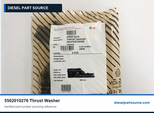 MTU 396 ENGINE PARTS | 5502010276 | THRUST WASHER