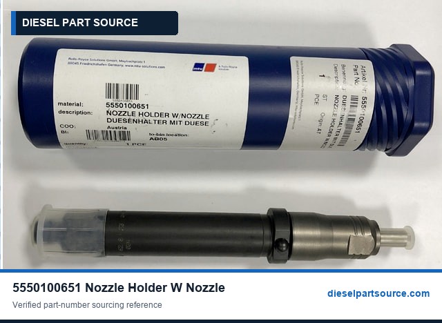 MTU 396 Parts | 5550100651 | NOZZLE HOLDER W/NOZZLE