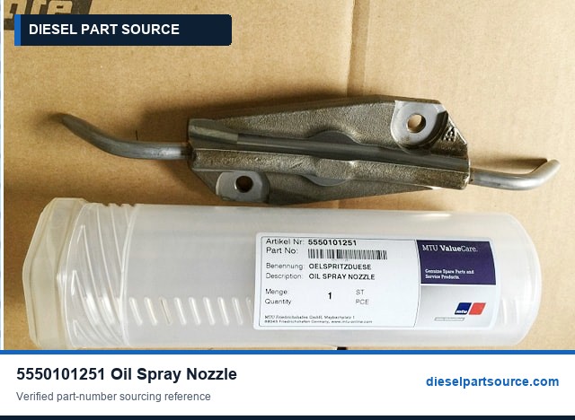 MTU 396 Parts | 5550101251 | OIL SPRAY NOZZLE