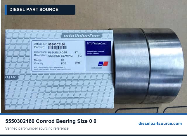 MTU 396 Parts | 5550302160 | CONROD BEARING SIZE 0-0