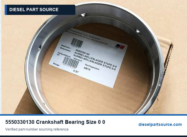 MTU 396 Parts | 5550330130 | CRANKSHAFT BEARING SIZE 0-0