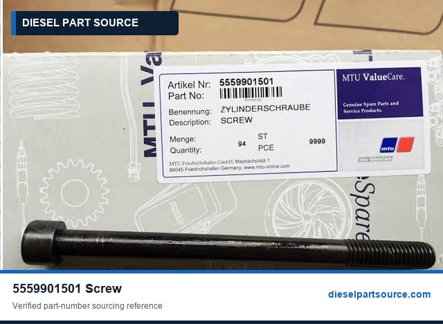 MTU 396 Parts | 5559901501 | SCREW