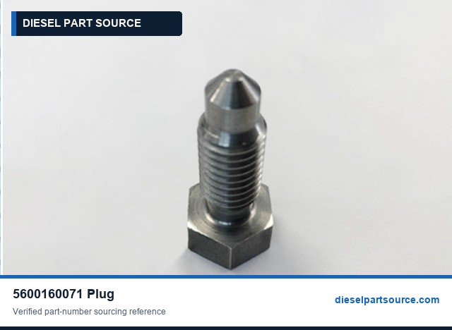 MTU 538 Parts | 5600160071 | PLUG