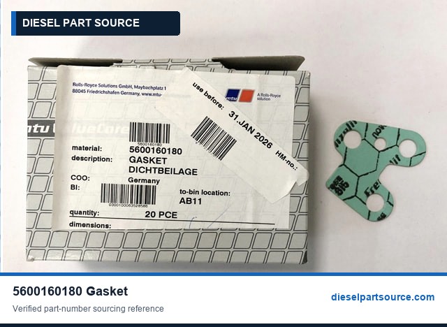 MTU 538 Parts |5600160180 | GASKET