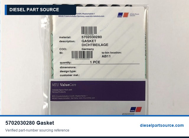 MTU 595 Parts | 5702030280 | GASKET