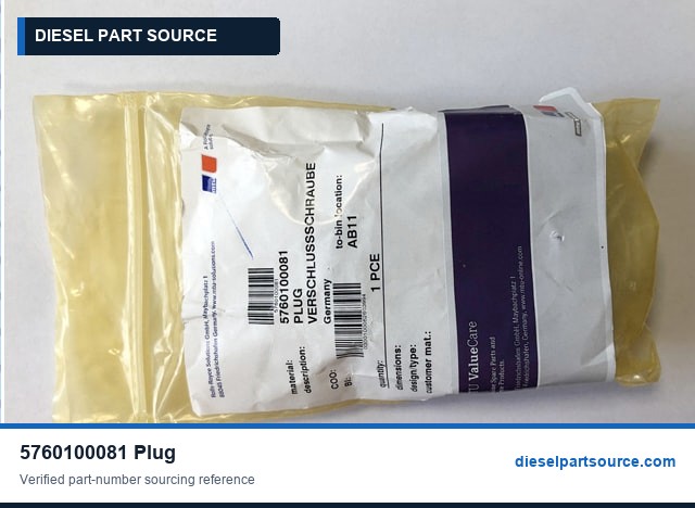 MTU 595 Parts | 5760100081 | PLUG